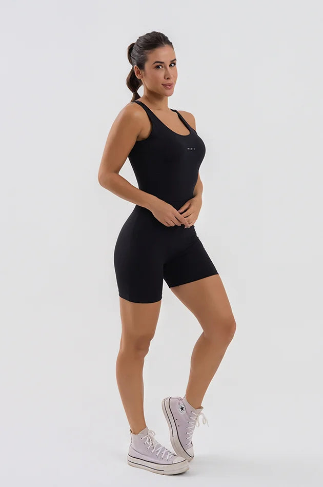 Sirena Movie Fitness Romper - Black