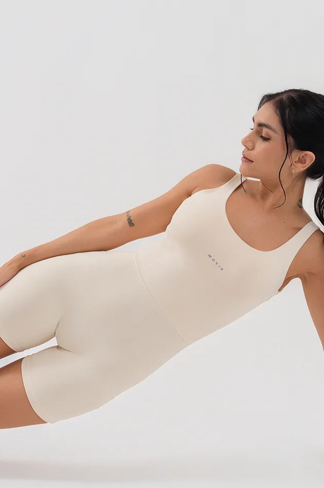 Sirena Movie Fitness Romper - Off-White